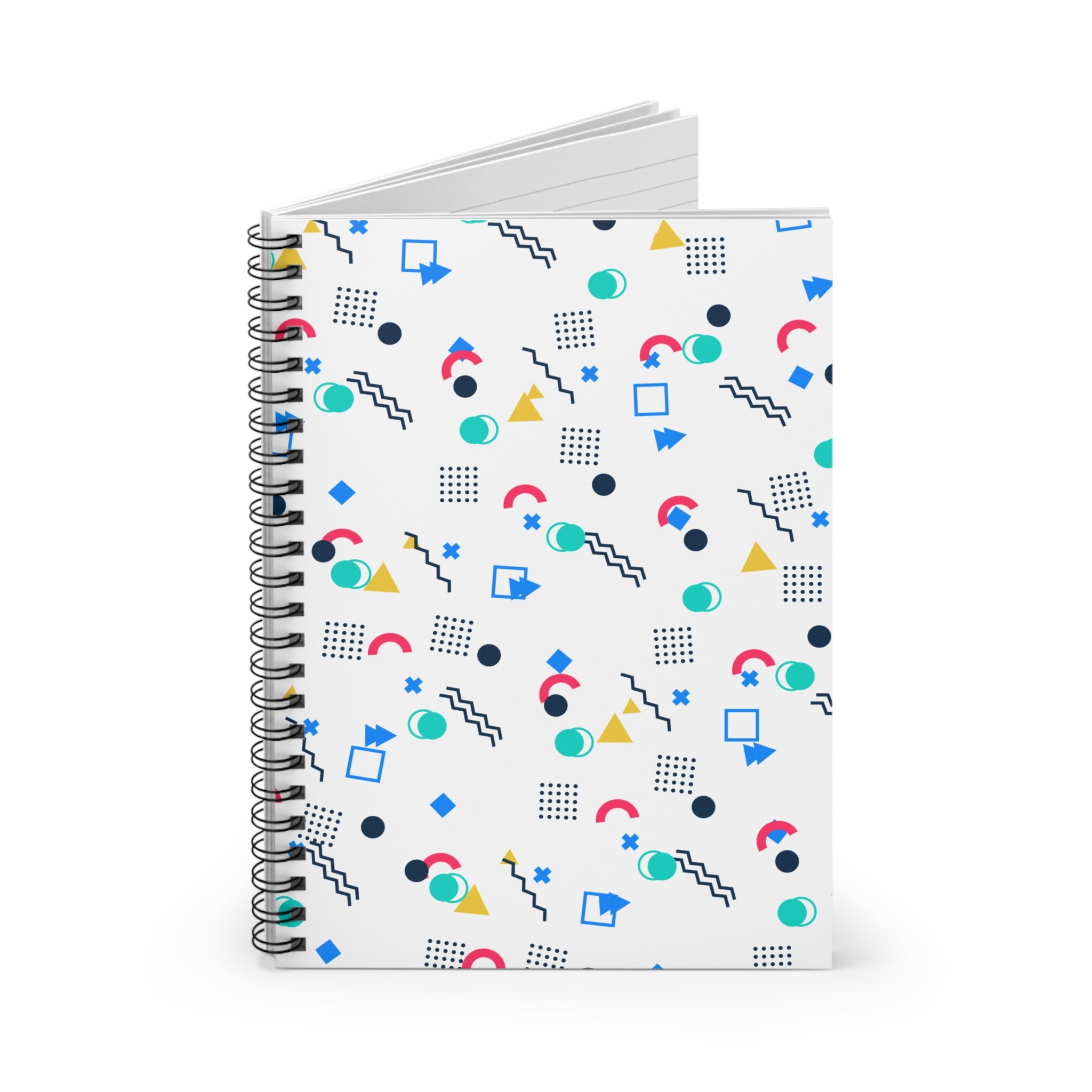 Colorful Geometric Pattern Spiral Notebook | Ruled Journal