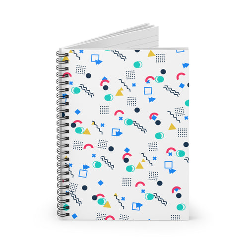 Colorful Geometric Pattern Spiral Notebook | Ruled Journal