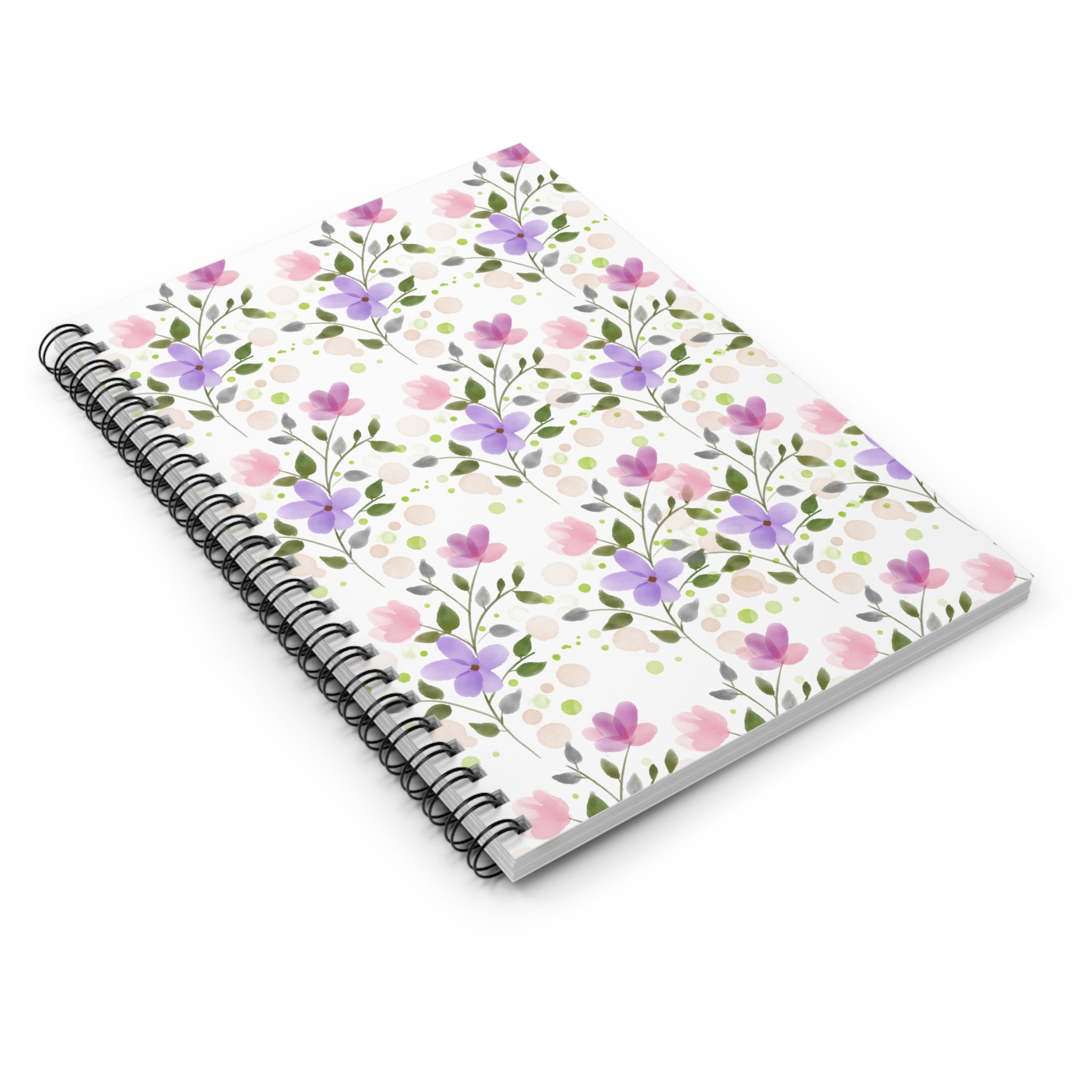 Floral Pattern Spiral Notebook | Ruled Journal