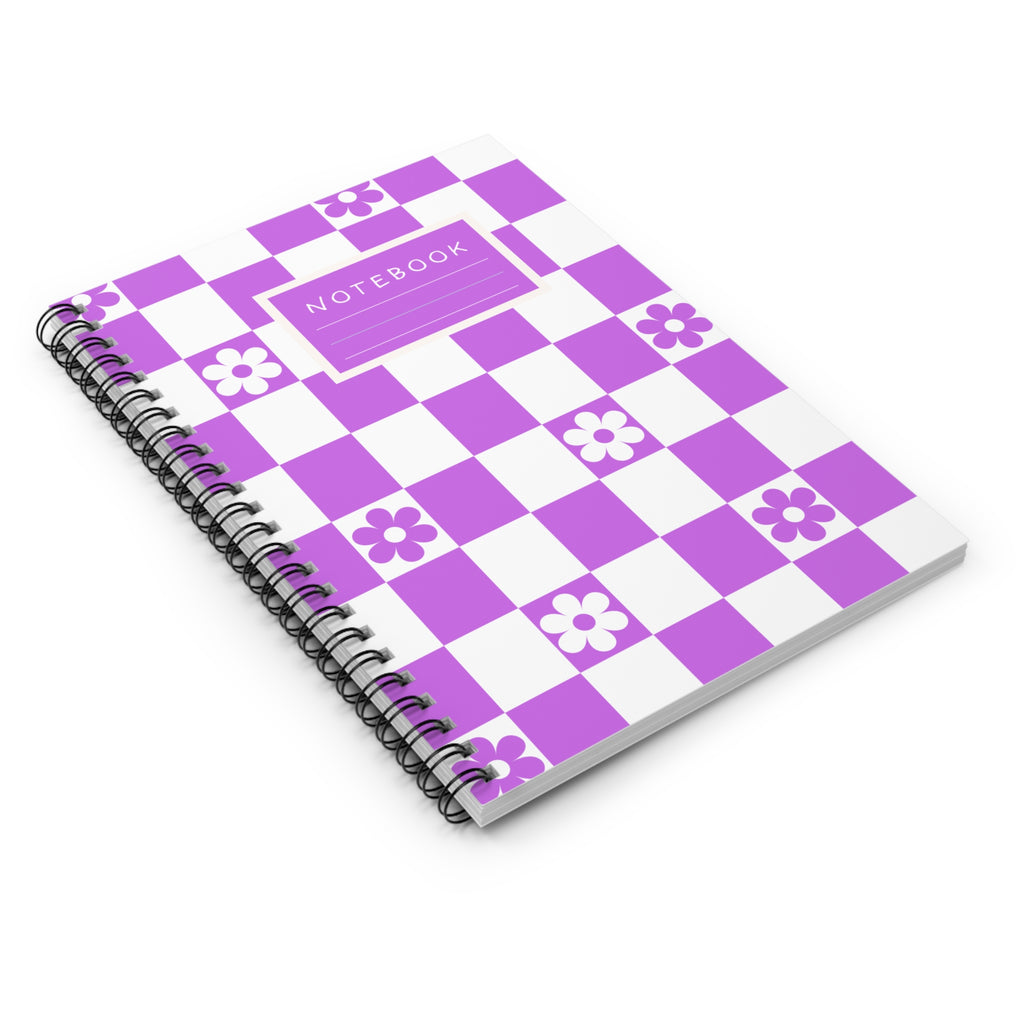 Purple  Spiral Notebook — Ruled Lined Journal for School & Notes