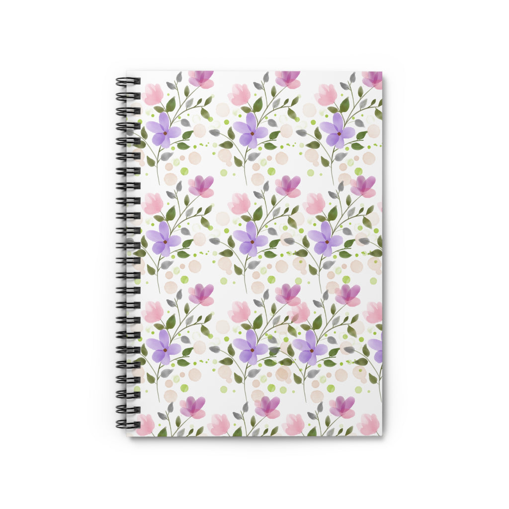 Floral Pattern Spiral Notebook | Ruled Journal