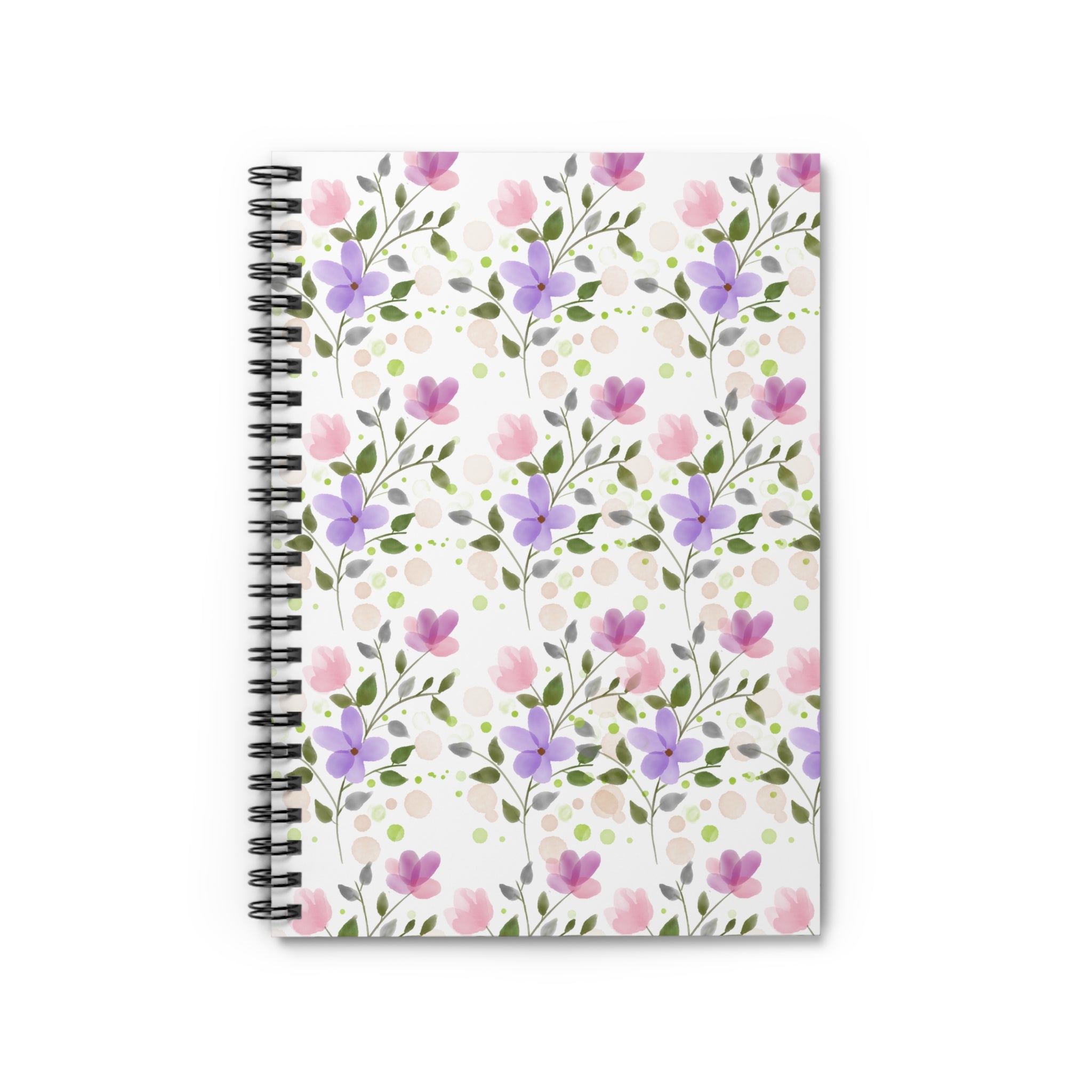 Floral Pattern Spiral Notebook | Ruled Journal