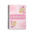 Pink Floral Notebook spiral notebook | ruled lined journal