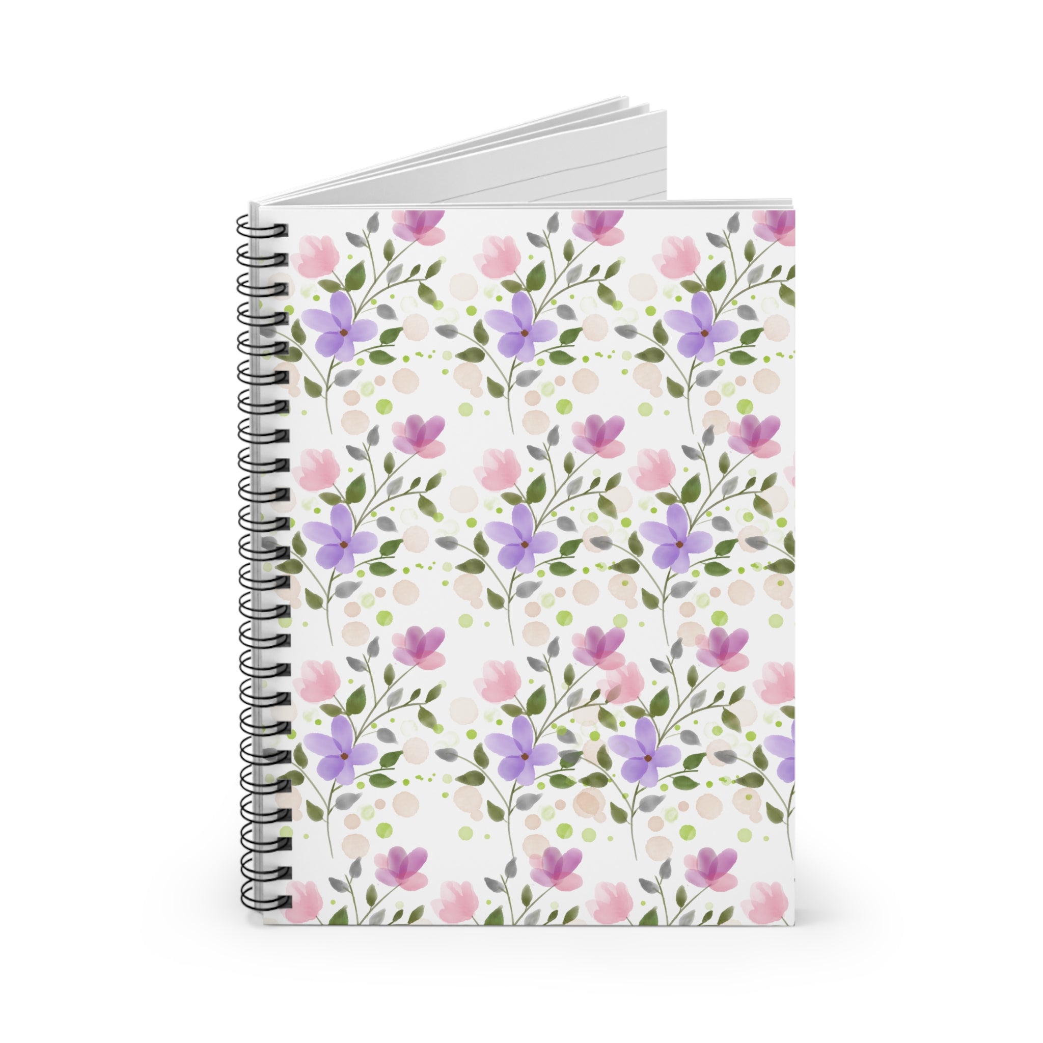 Floral Pattern Spiral Notebook | Ruled Journal