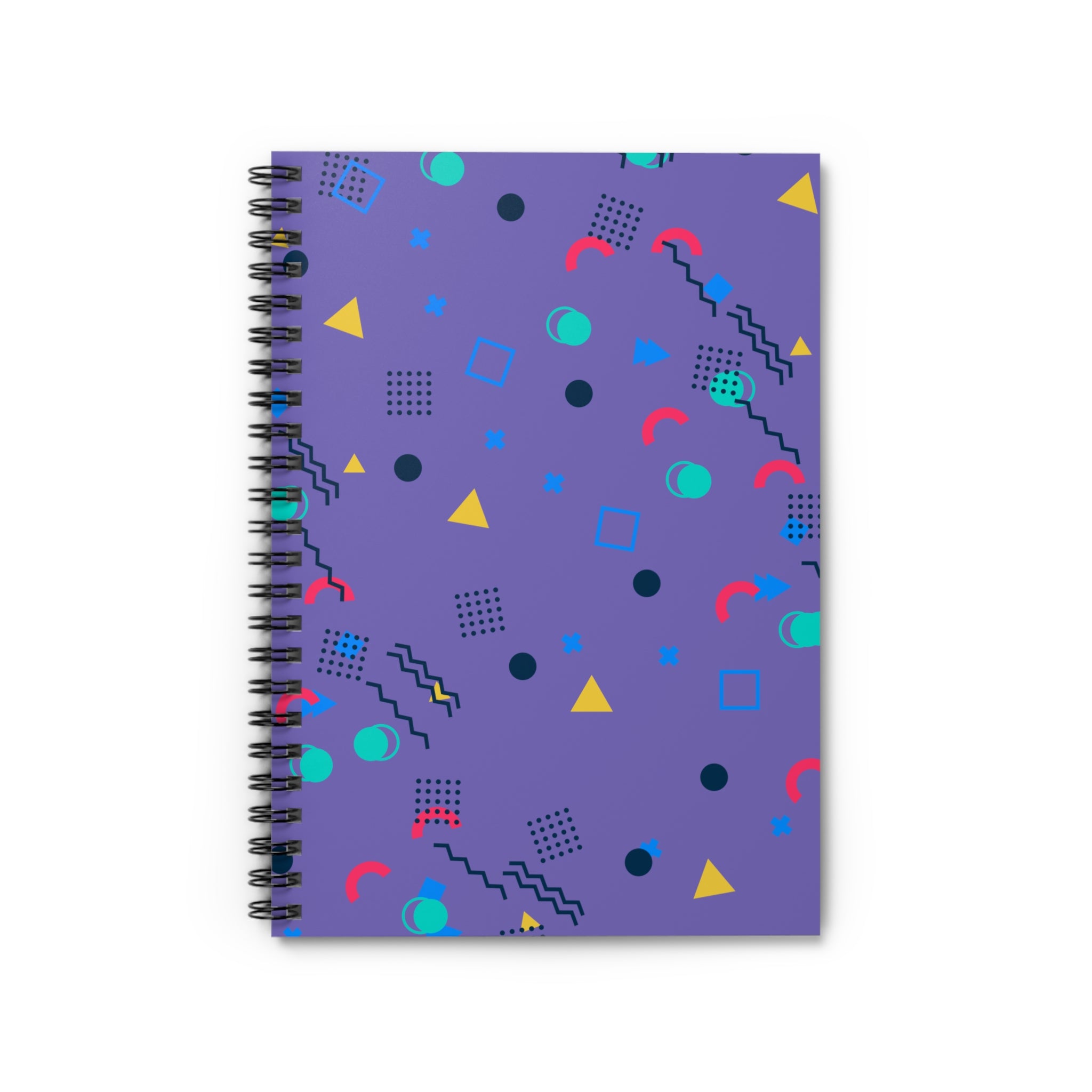 Memphis Geometric Pattern Spiral Notebook | Ruled Journal
