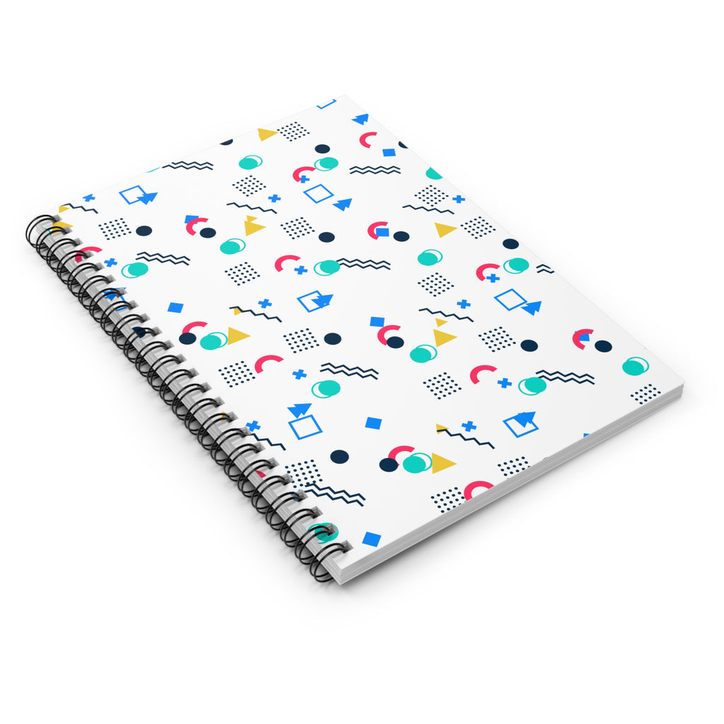 Colorful Geometric Pattern Spiral Notebook | Ruled Journal